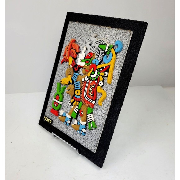 Aztec God of Wind Mythological God Ehecatl Volcanic Stone 3D Wall Art Mexico - Picture 6 of 13